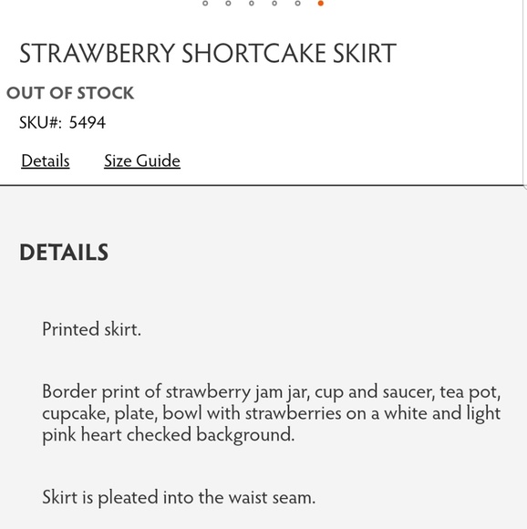 NWT Hell Bunny Strawberry Shortcake Skirt - Picture 7 of 7